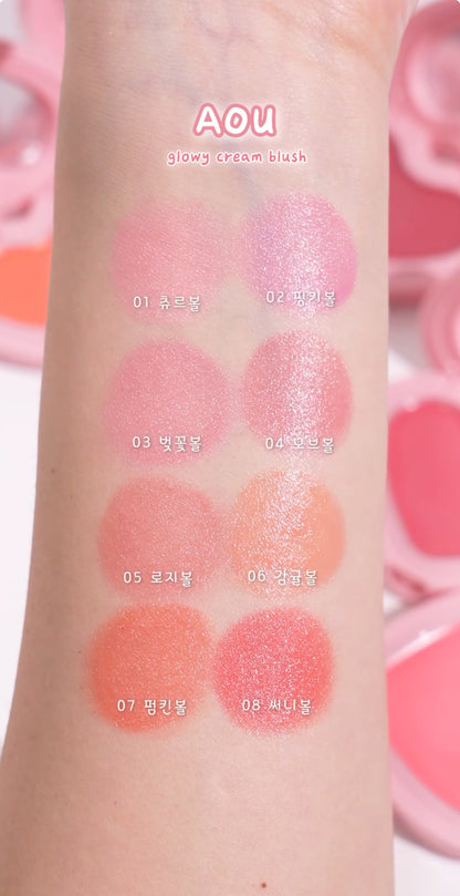 [ Karina同款 - 現貨 ] AOU🩷透感胭脂膏 Glowy Cream Blush ( 售完不補 )