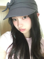 [ Pre-order ] Coyseio Ribbon Tie Cap Charcoal