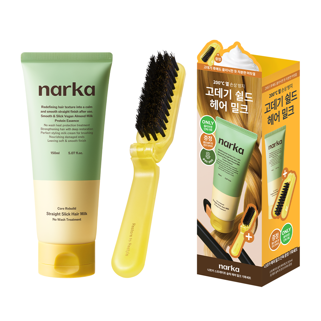 [ Pre-order ] Narka 免洗抗熱蛋白修護髮膜 ( 夾頭髮前可用 ) Core Rebuild Straight Slick Hair Milk 150ml