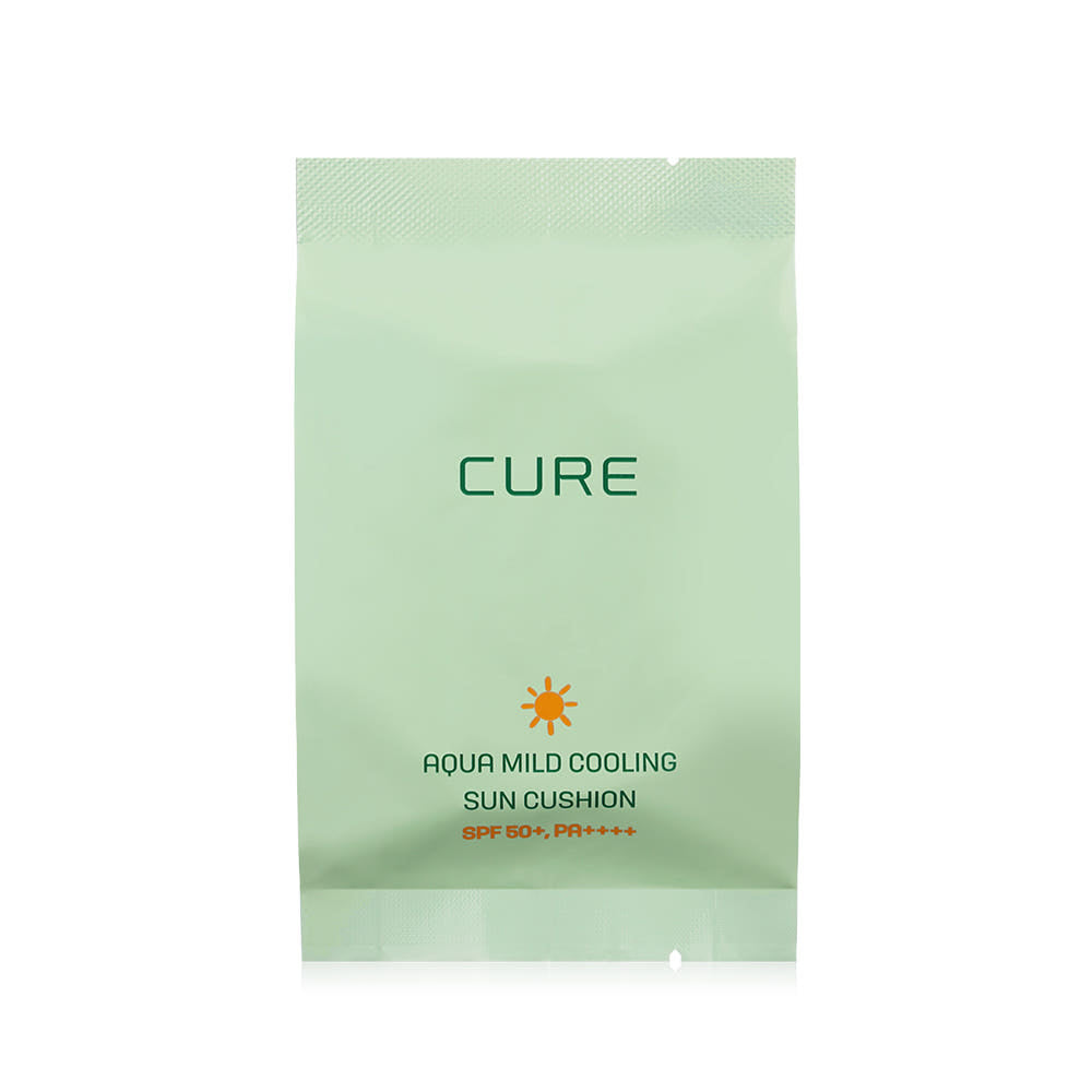 [ 店主推薦 Pre-order ] Cure 涼感水潤溫和防曬氣墊 ( 全家都可以使用 ) Aqua Mild Cooling Sun Cushion SPF50+ PA++++