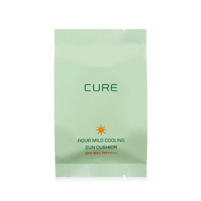 [ 店主推薦 Pre-order ] Cure 涼感水潤溫和防曬氣墊 ( 全家都可以使用 ) Aqua Mild Cooling Sun Cushion SPF50+ PA++++