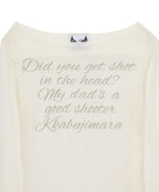 [ Jennie同款 ] Lettering Sheer Long sleeve