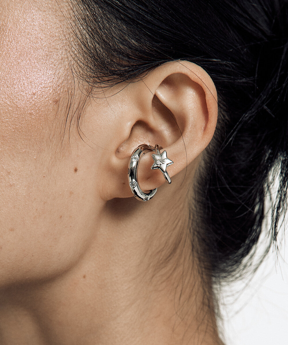 【Kashiko】Cubic Wing Ear Cuff KASHIKO] Cubic Big Ribbon Ear Cuff – SellerWork