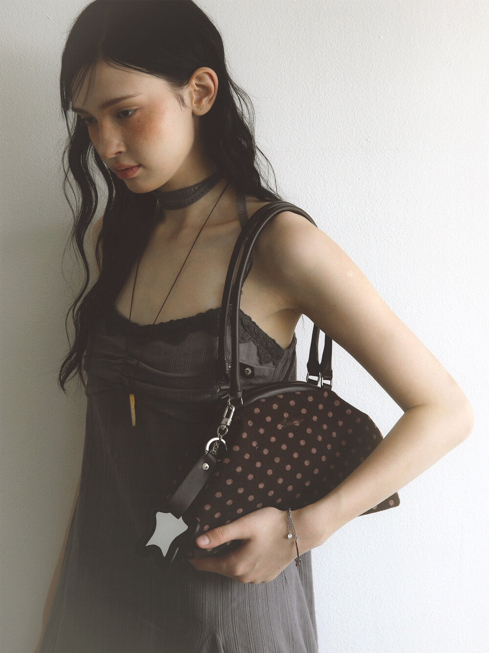 [ Pre-order ] Dot Cozy Dumpling Bag Brown