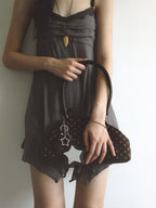 [ Pre-order ] Dot Cozy Dumpling Bag Brown ( 送星星鏡+長肩帶 )