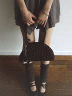 [ Pre-order ] Dot Cozy Dumpling Bag Brown ( 送星星鏡+長肩帶 )