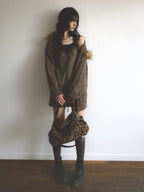 [ Pre-order ] Wool Leopard Pillow Bag Beige ( 送星星鏡+長肩帶 )