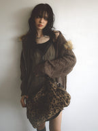 [ Pre-order ] Wool Leopard Pillow Bag Beige ( 送星星鏡+長肩帶 )