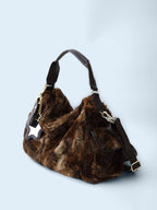 [ Pre-order ] Eco Fur Pillow Bag Brown ( 送星星鏡+長肩帶 )
