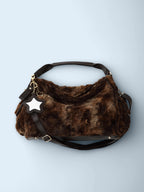 [ Pre-order ] Eco Fur Pillow Bag Brown ( 送星星鏡+長肩帶 )