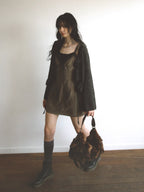 [ Pre-order ] Eco Fur Pillow Bag Brown ( 送星星鏡+長肩帶 )