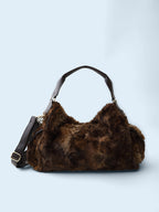 [ Pre-order ] Eco Fur Pillow Bag Brown ( 送星星鏡+長肩帶 )
