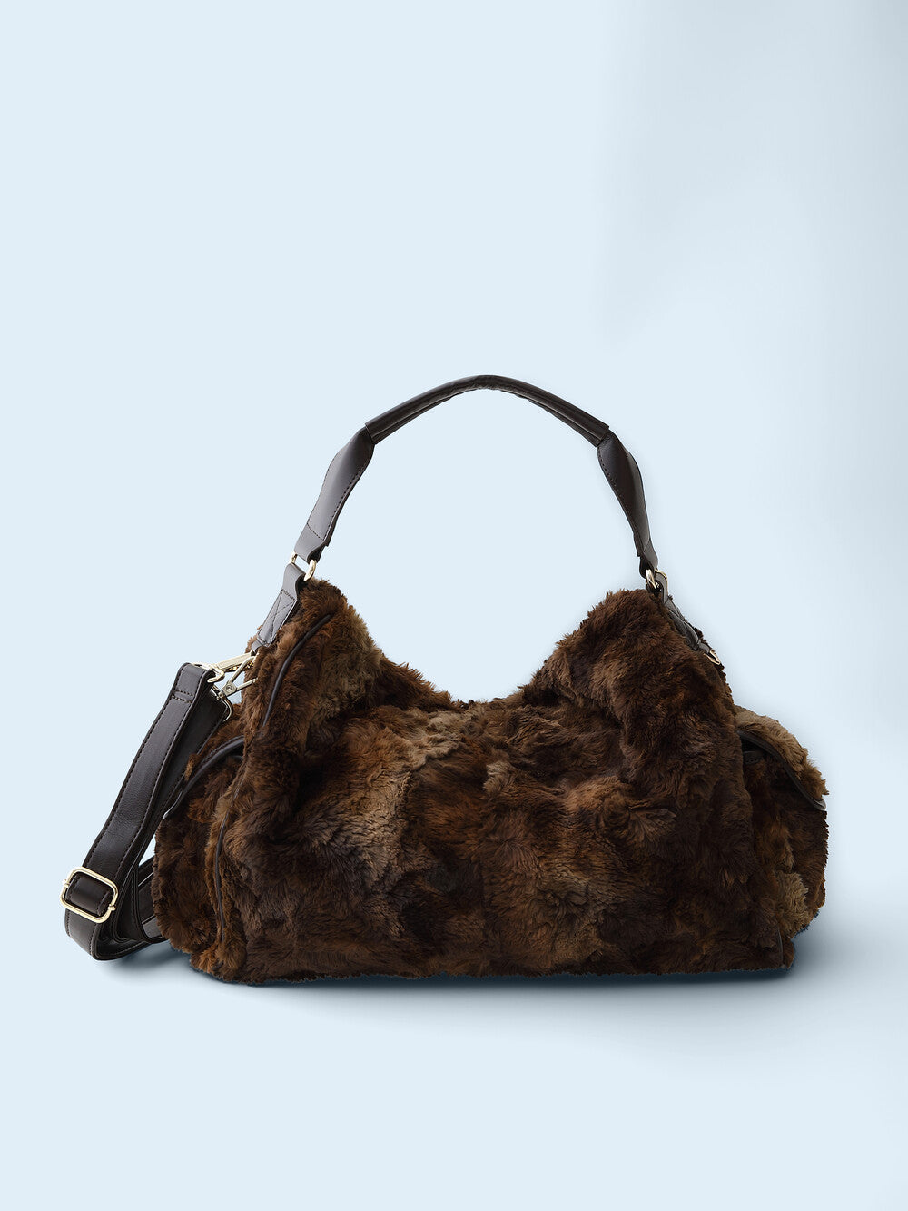 [ Pre-order ] Eco Fur Pillow Bag Brown