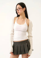 [ Pre-order ] Threetimes Jewel Cross Back Tank Top