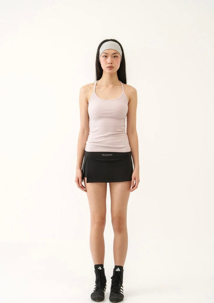 [ Pre-order ] Threetimes Jewel Cross Back Tank Top