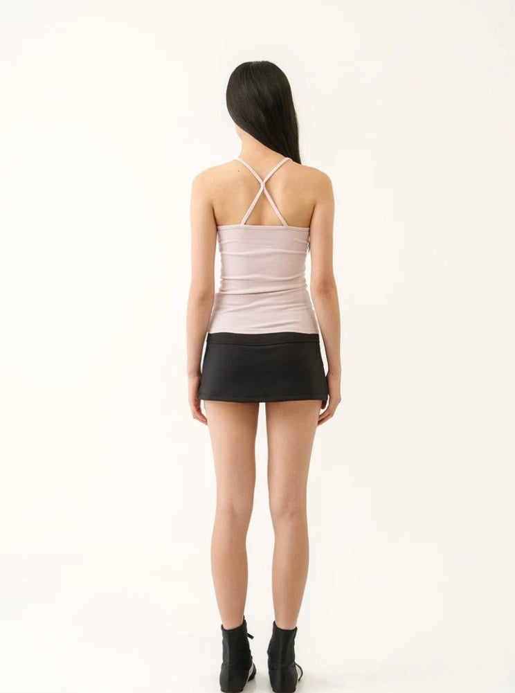 [ Pre-order ] Threetimes Jewel Cross Back Tank Top