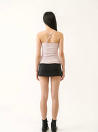 [ Pre-order ] Threetimes Jewel Cross Back Tank Top