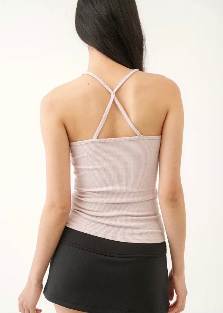 [ Pre-order ] Threetimes Jewel Cross Back Tank Top