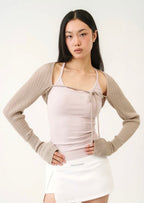 [ Pre-order ] Threetimes Jewel Cross Back Tank Top