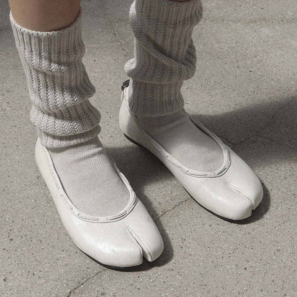 [ Pre-order ] Leather String Flat