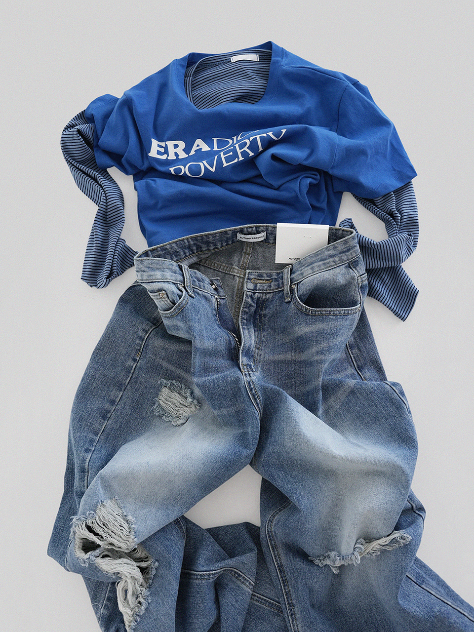[ Pre-order ] Autumn Made Crush Damage Denim