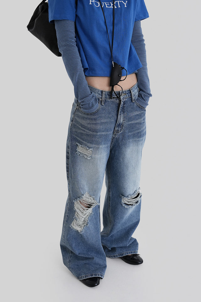 [ Pre-order ] Autumn Made Crush Damage Denim