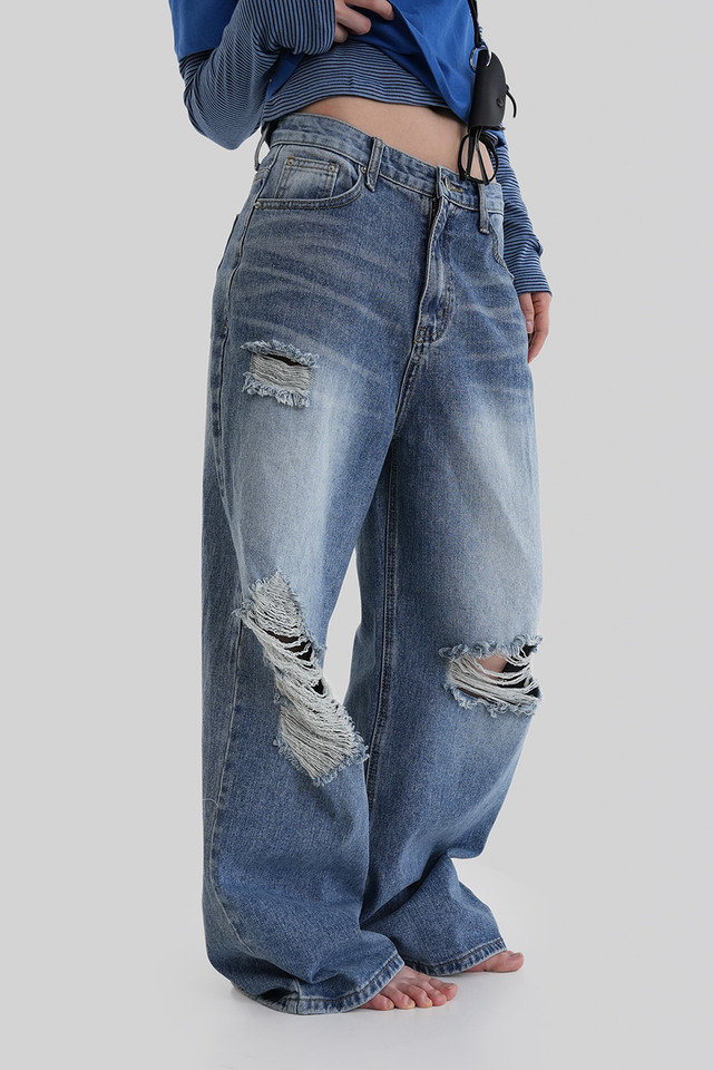 [ Pre-order ] Autumn Made Crush Damage Denim