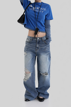[ Pre-order ] Autumn Made Crush Damage Denim