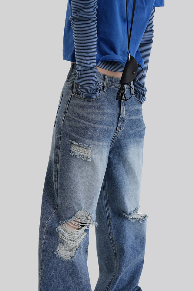 [ Pre-order ] Autumn Made Crush Damage Denim