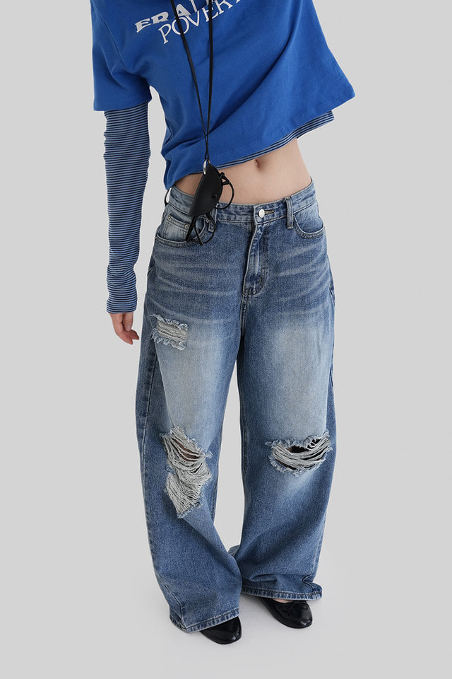 [ Pre-order ] Autumn Made Crush Damage Denim