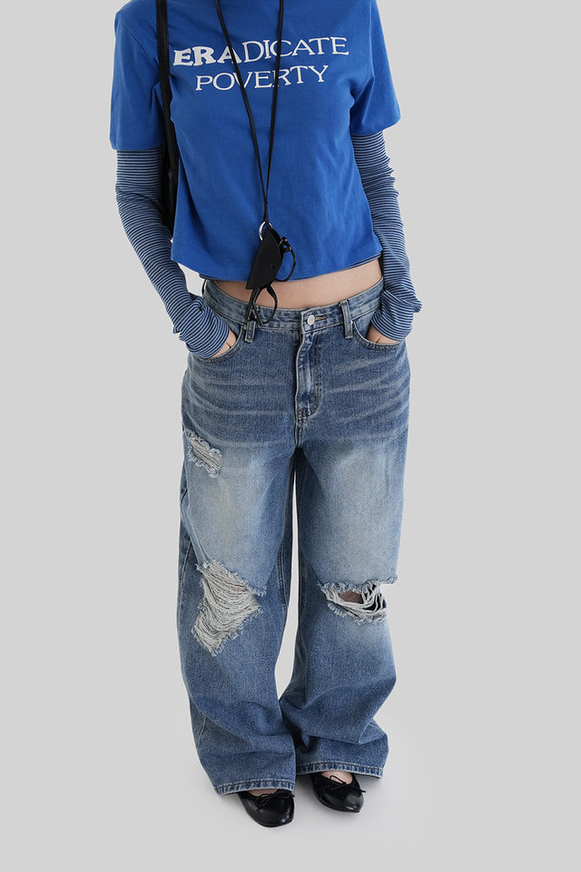 [ Pre-order ] Autumn Made Crush Damage Denim