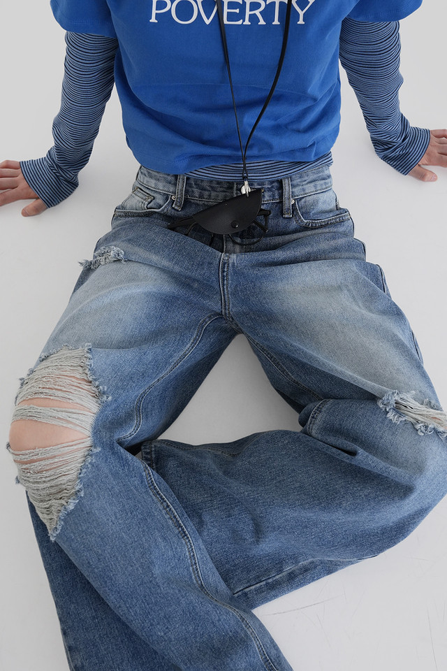[ Pre-order ] Autumn Made Crush Damage Denim