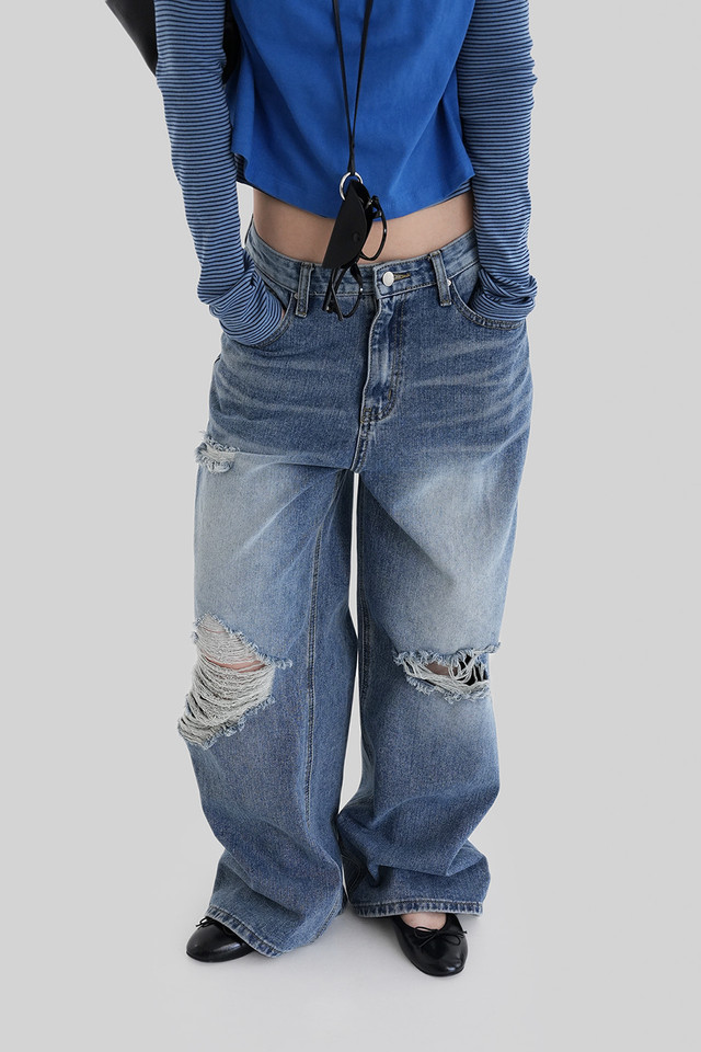 [ Pre-order ] Autumn Made Crush Damage Denim
