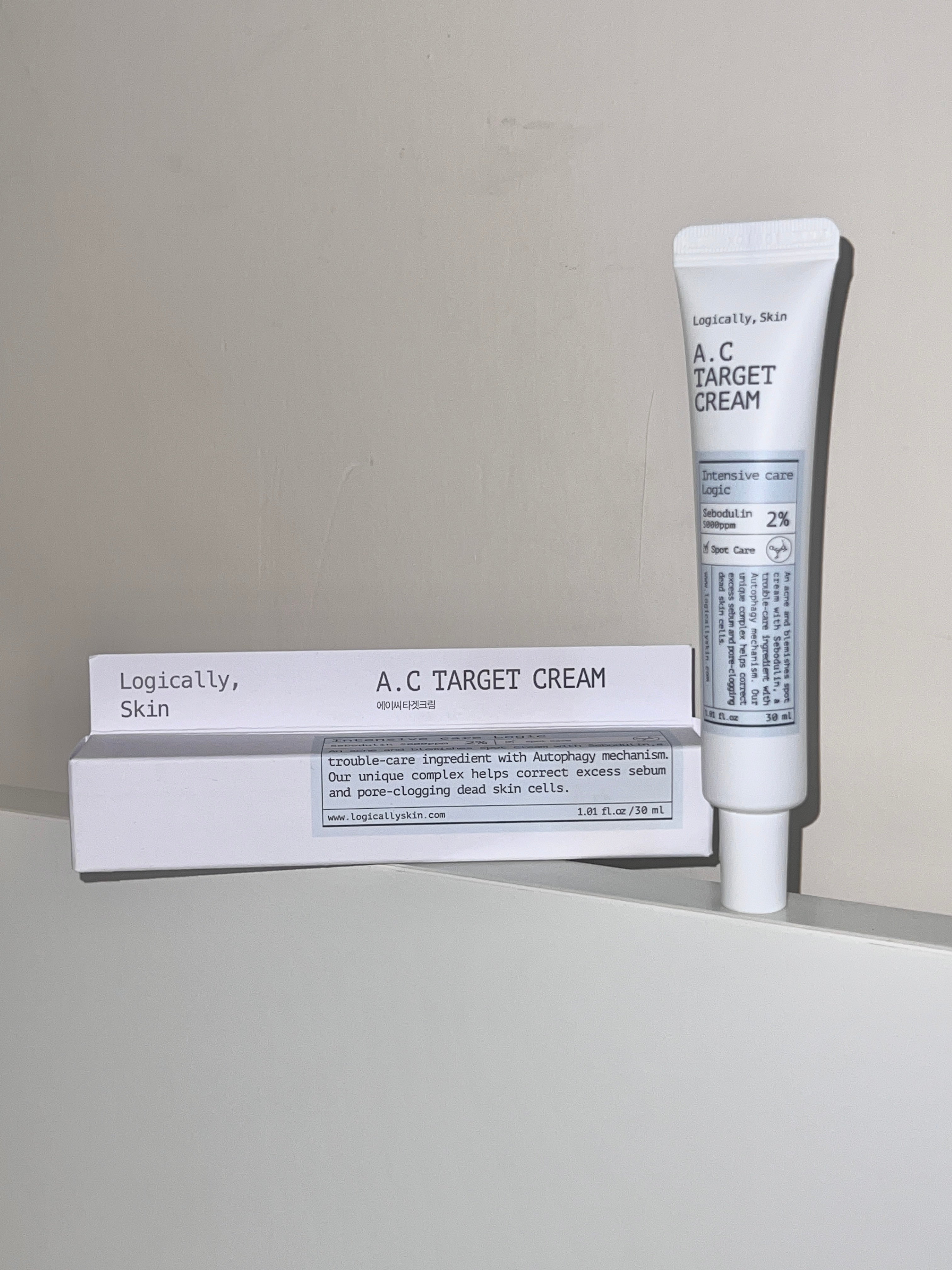 [ 現貨 ] Logically, Skin 抗痘消炎水潤修護霜 ( 清爽溫和 ) A.C Target Cream