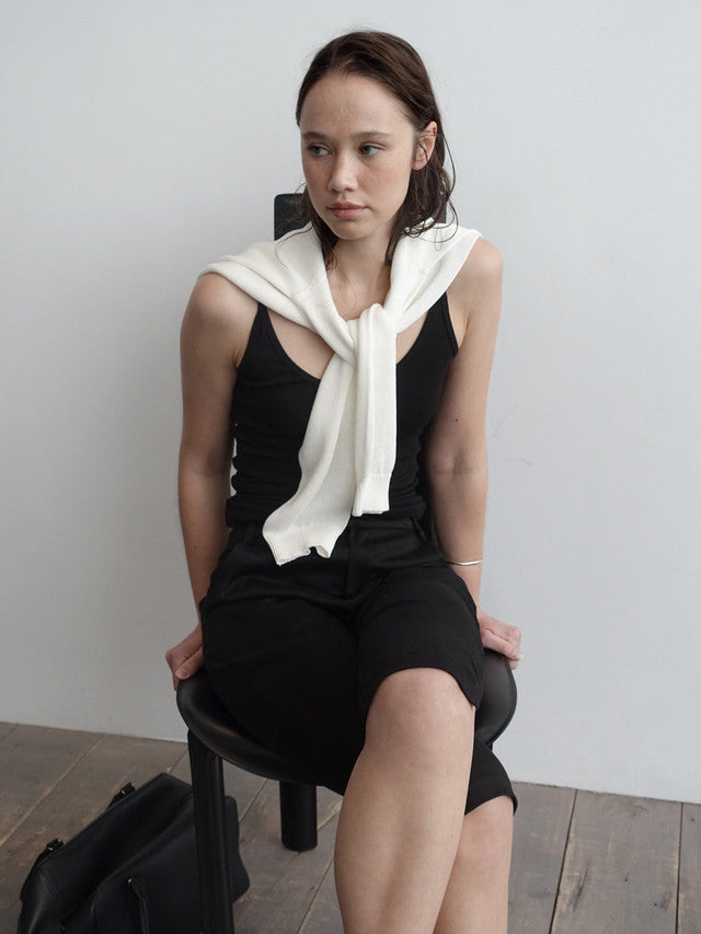 [ 店主推薦 Pre-order ] Autumn Made 莫代爾棉質U領背心 Caesar U-Neck Sleeveless