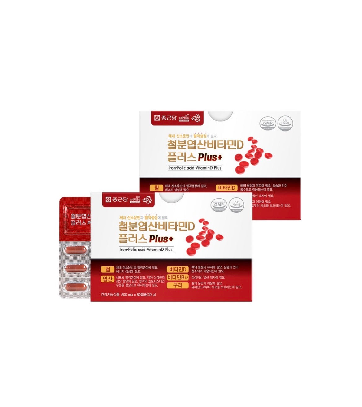 [ 店主推薦 Pre-order ] 鍾根堂鐵葉酸維他命D膠囊PLUS 60片