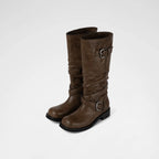 [ Pre-order ] Raven Foldable Buckle Boots