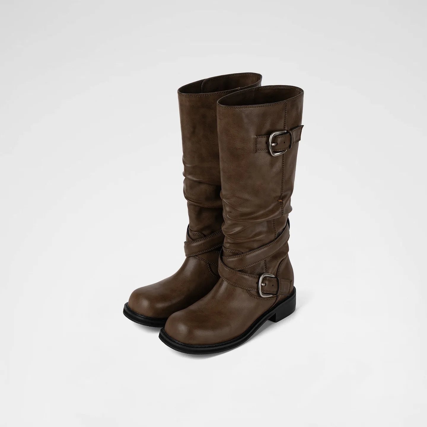 [ Pre-order ] Raven Foldable Buckle Boots
