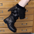 ‎[ Pre-order ‎] Raven Foldable Thigh-high Boots
