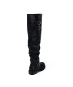 ‎[ Pre-order ‎] Raven Foldable Thigh-high Boots
