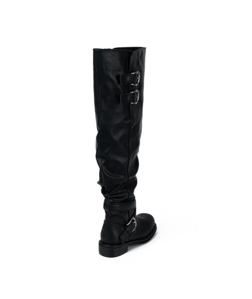 ‎[ Pre-order ‎] Raven Foldable Thigh-high Boots
