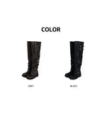 ‎[ Pre-order ‎] Raven Foldable Thigh-high Boots