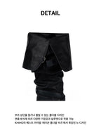 ‎[ Pre-order ‎] Raven Foldable Thigh-high Boots