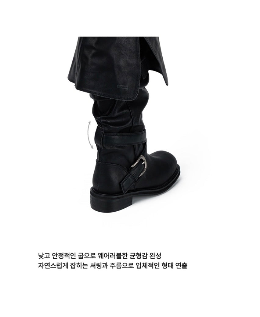 ‎[ Pre-order ‎] Raven Foldable Thigh-high Boots