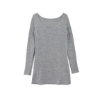 [ KR0458 清貨 ]  薄針織修腰長袖上衣兩色入 Bali Knit Ops