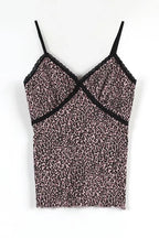 [ KR0460 ] 豹紋蕾絲背心三色入 Leopard Lace Top