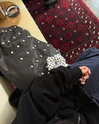 [ Pre-order ] Freaky Stud Leather Messenger Bag