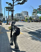 [ Pre-order ] Freaky Stud Leather Messenger Bag