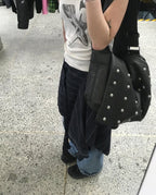 [ Pre-order ] Freaky Stud Leather Messenger Bag