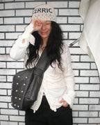 [ Pre-order ] Freaky Stud Leather Messenger Bag